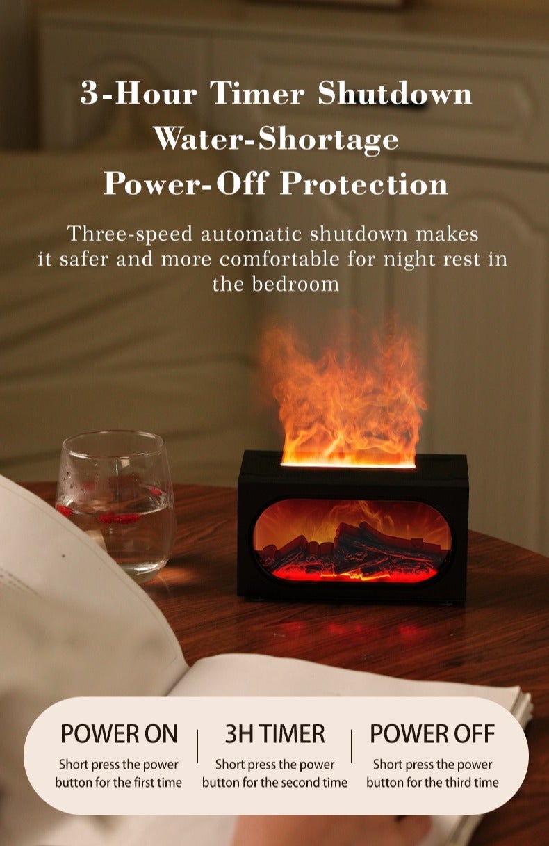 Field air humidifier，Essential Oil Diffuser Aromatherapy Diffuserwith Dynamic Flame Effects 140ml ，air humidifier，Waterless Auto Off for Office Bedroom Home ,45ml/h - Image 5